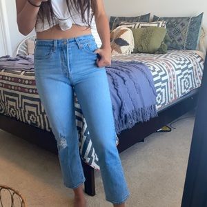 Levi light wash wedgie straight